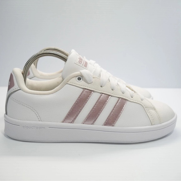ADIDAS Women's white and Pink Sneakers - Picture 2 of 7